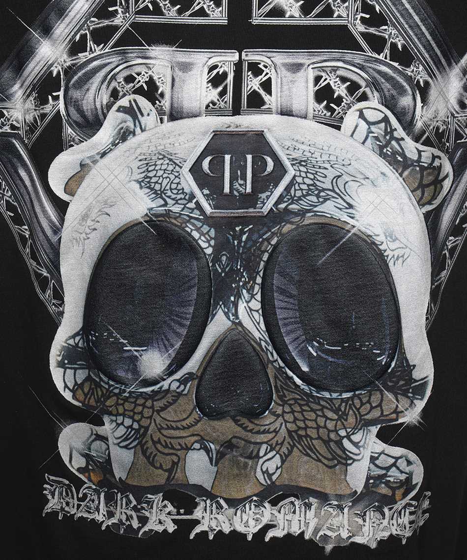 Philipp Plein Printed cotton T-shirt Zwart