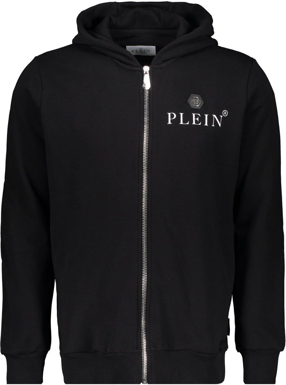 Philipp Plein Full zip hoodie Zwart