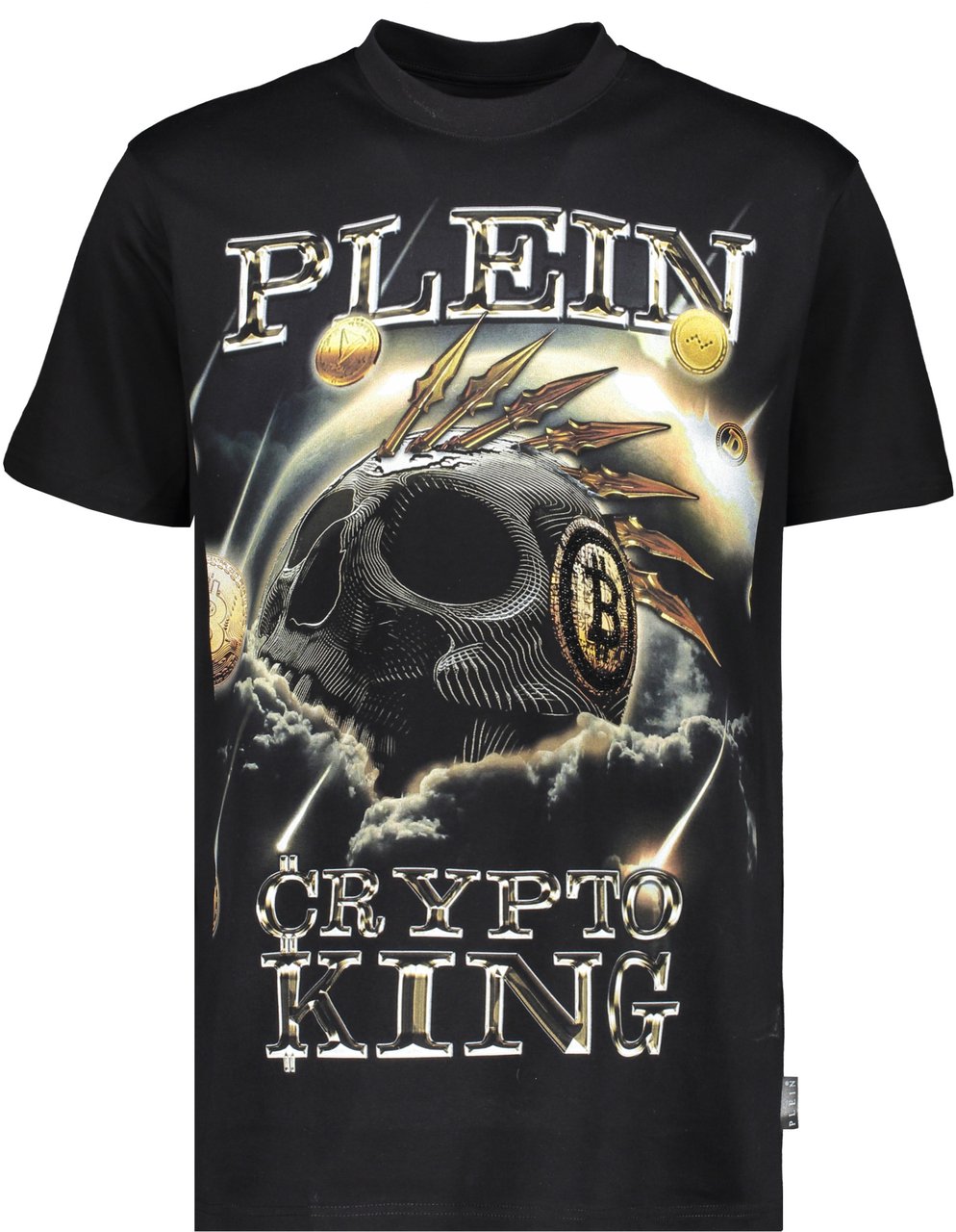 Philipp Plein Printed cotton T-shirt Zwart