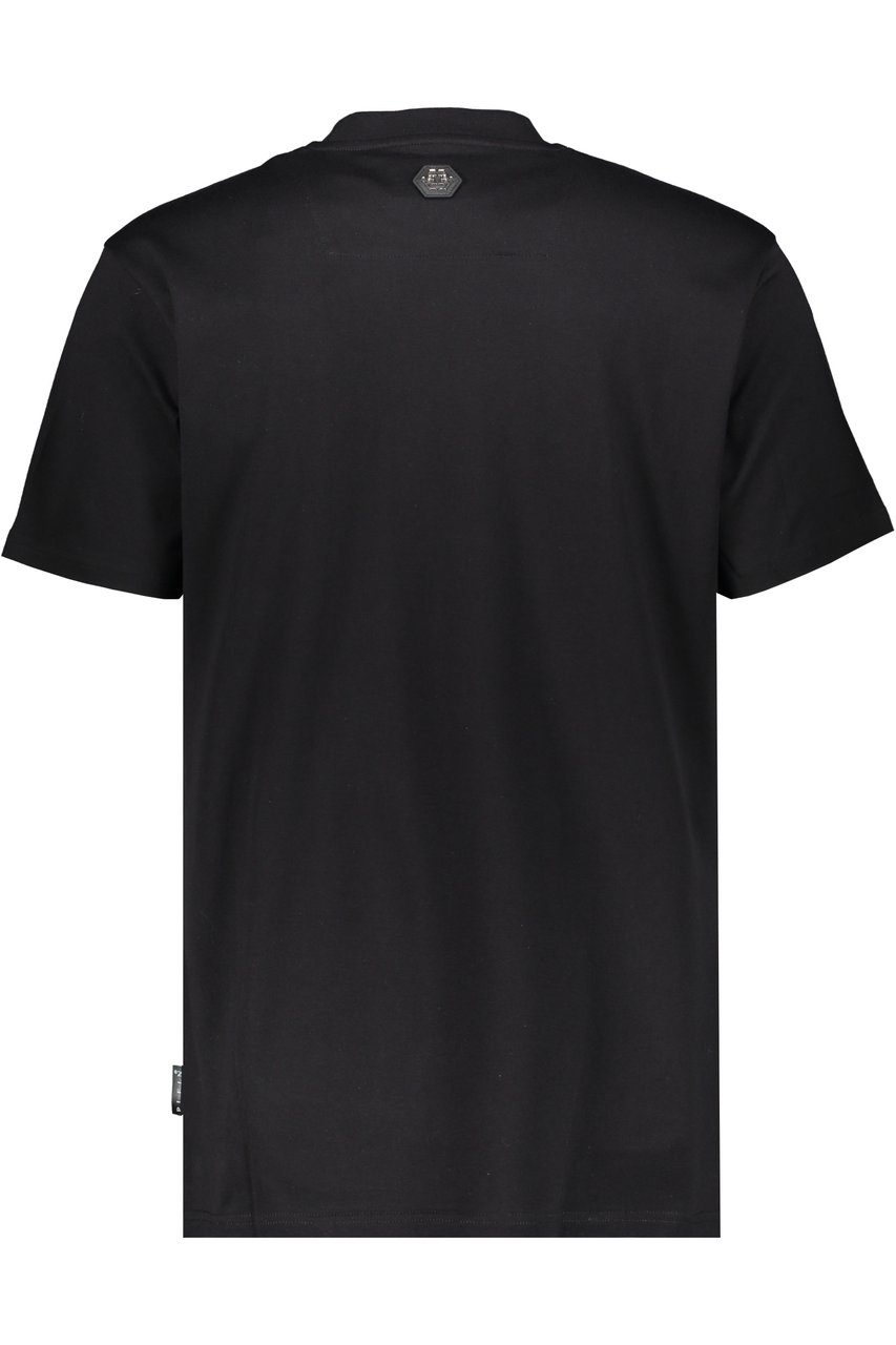 Philipp Plein Printed cotton T-shirt Zwart