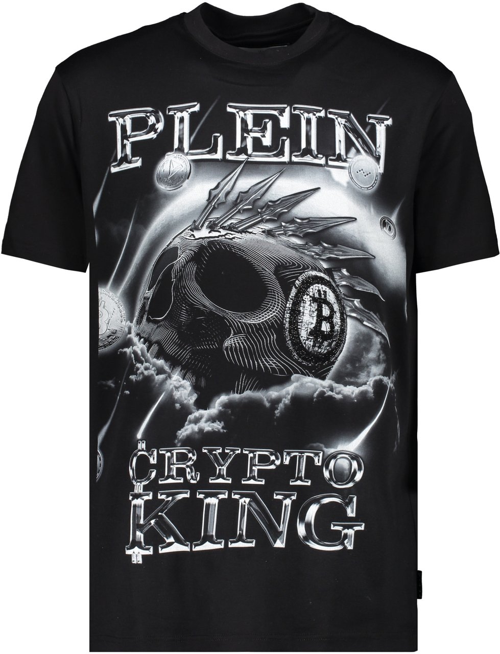 Philipp Plein Printed cotton T-shirt Zwart