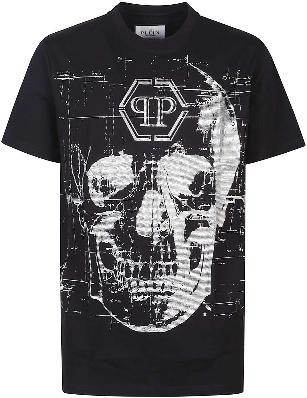 Philipp Plein Skull Strass T-shirt Black Zwart