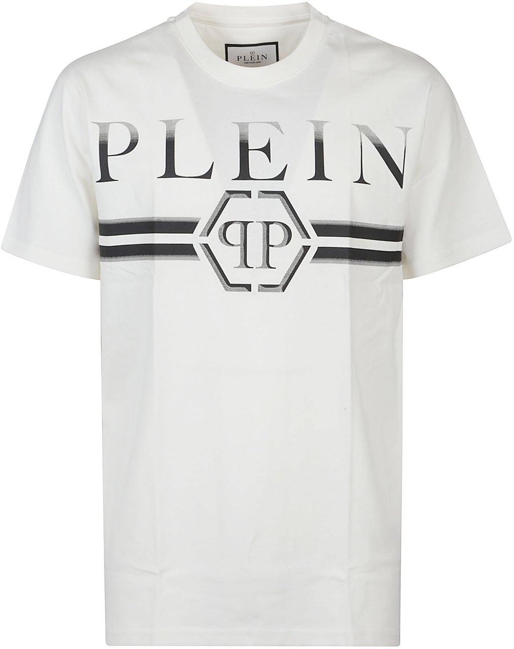 Philipp Plein Stripes T-shirt White Wit