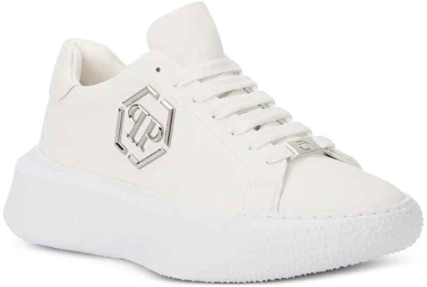 Philipp Plein Godzilla Hexagon Logo Chunky Sneakers Wit