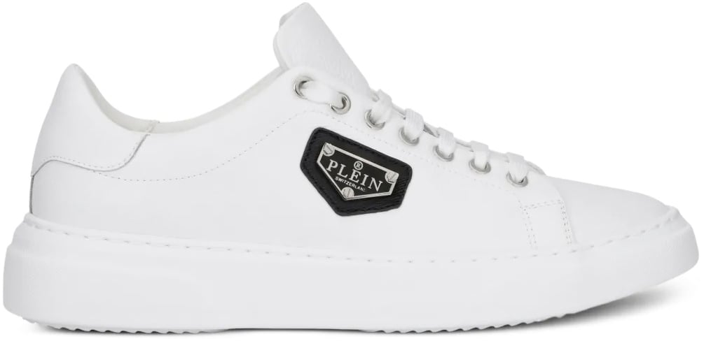 Philipp Plein Lo-top Iconic Plein Logo Sneakers Wit