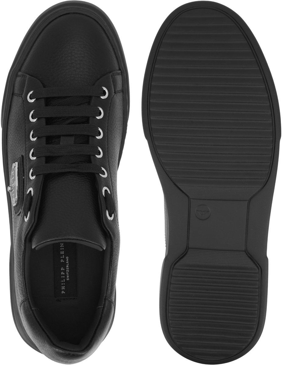 Philipp Plein Lo-top Iconic Plein Logo Sneakers Zwart