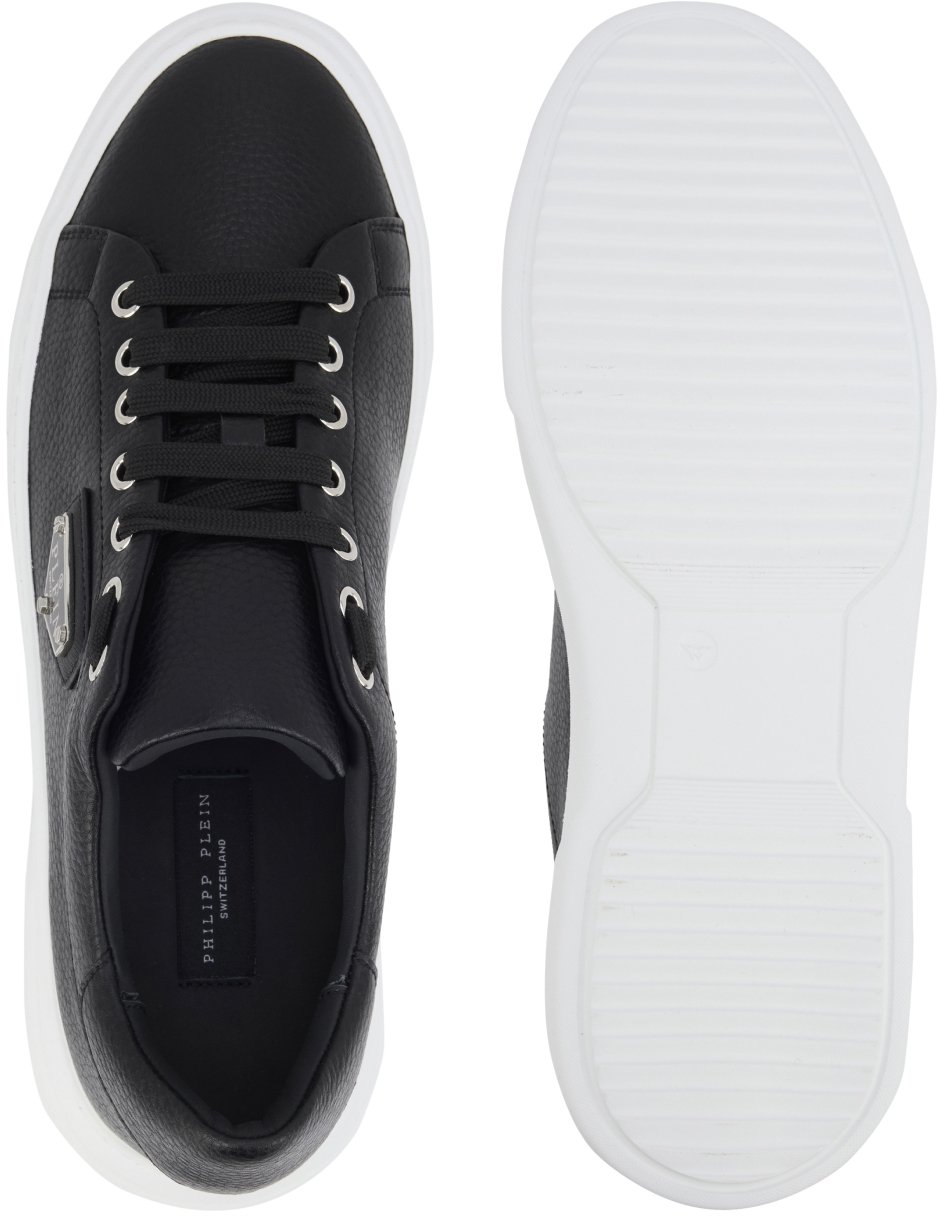 Philipp Plein Lo-top Iconic Plein Logo Sneakers Zwart