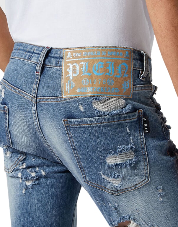 Philipp Plein Jeans Fresh Air Blauw
