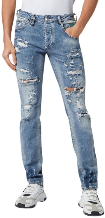 Philipp Plein Jeans Fresh Air Blauw