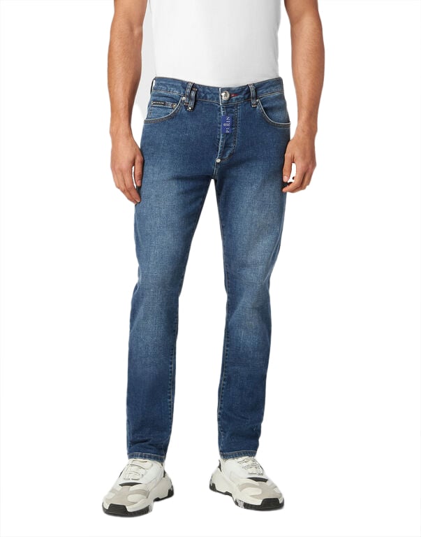 Philipp Plein Jeans Blue Shark Blauw