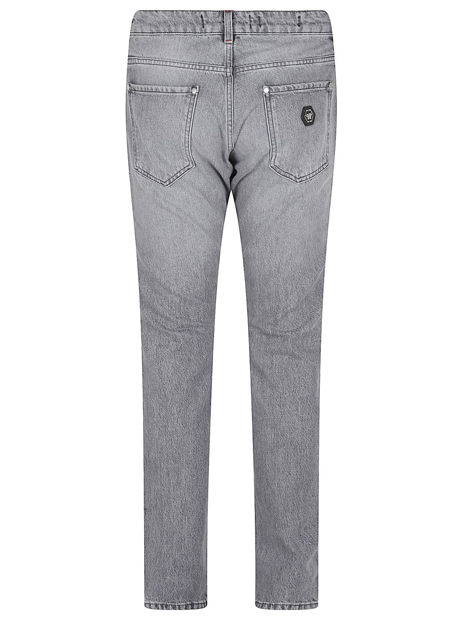 Philipp Plein Straight-Leg Grey Denim Jeans Grijs