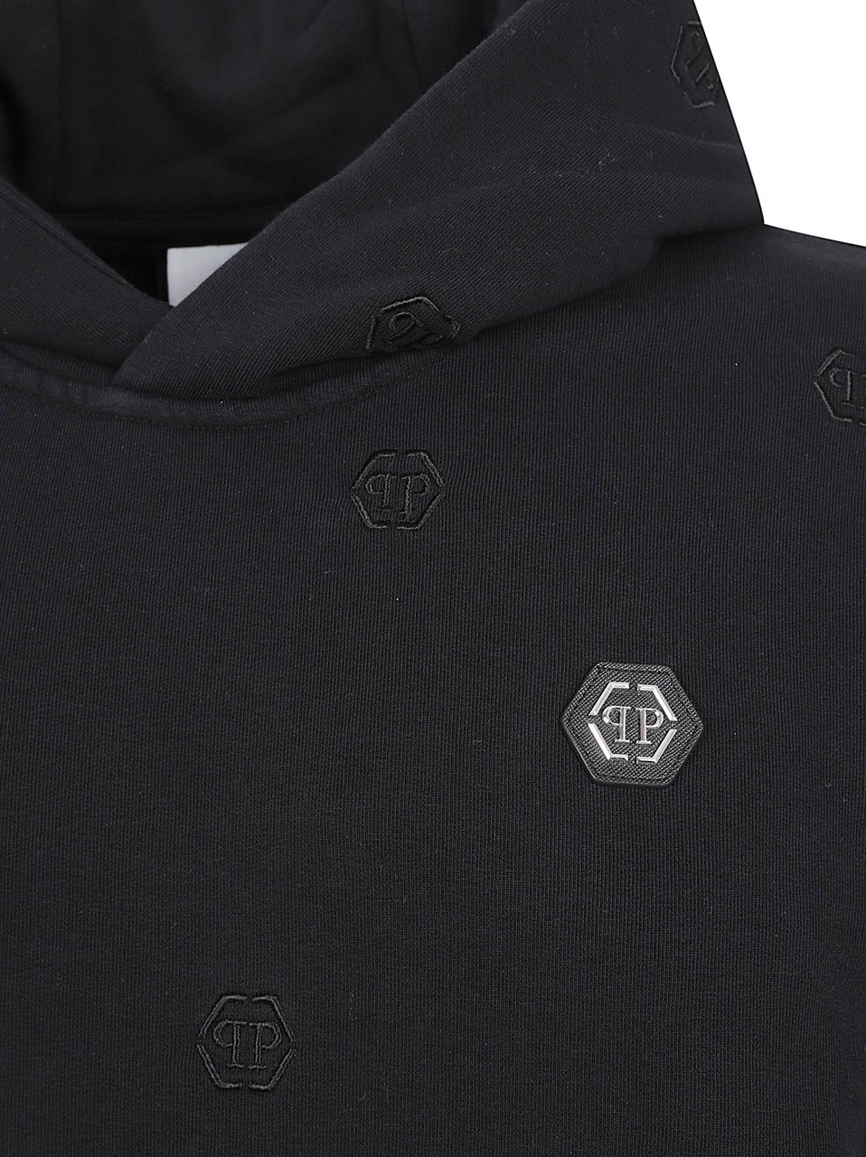 Philipp Plein Relaxed Fit Black Hooded Sweatshirt Zwart