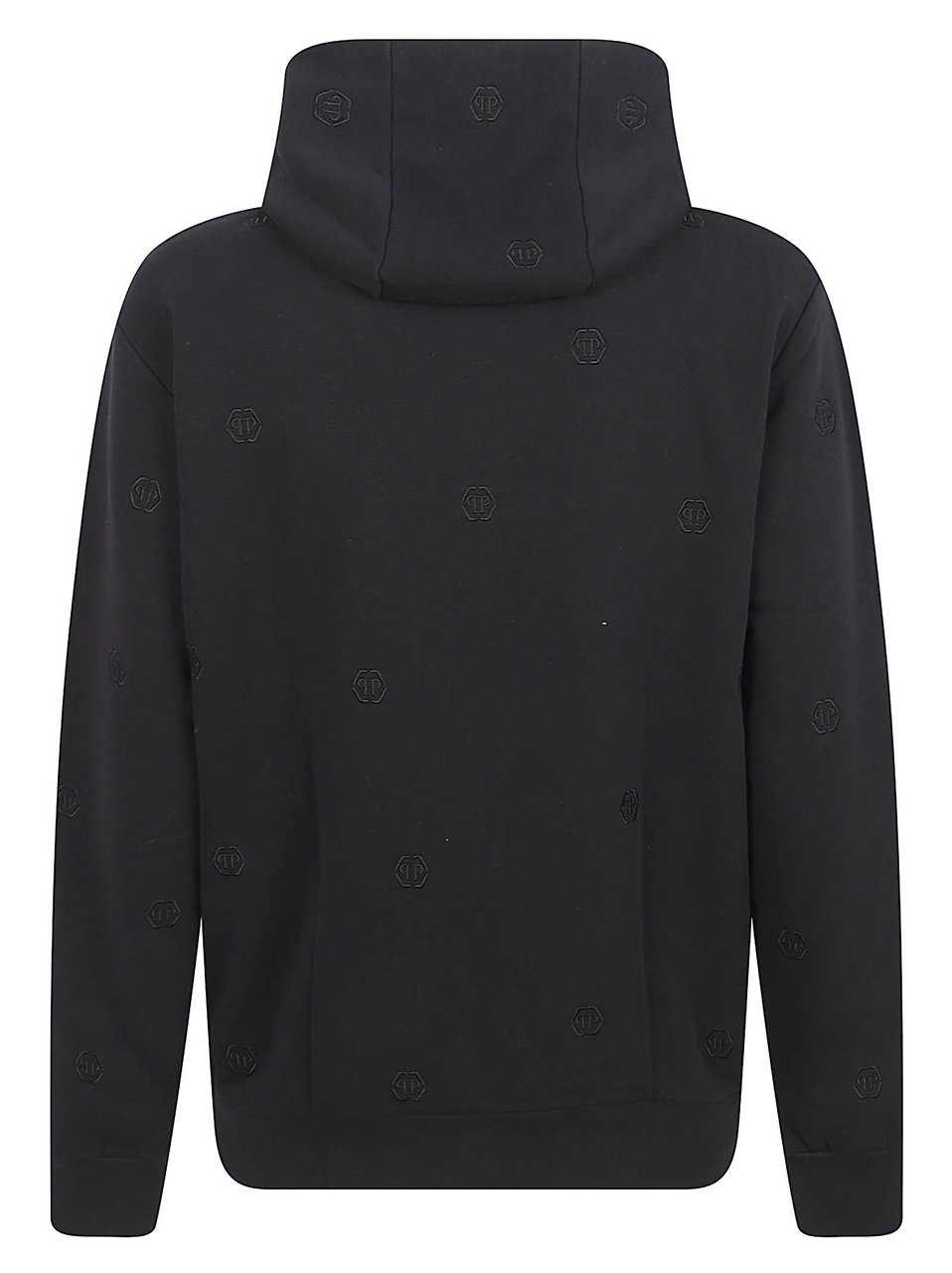 Philipp Plein Relaxed Fit Black Hooded Sweatshirt Zwart