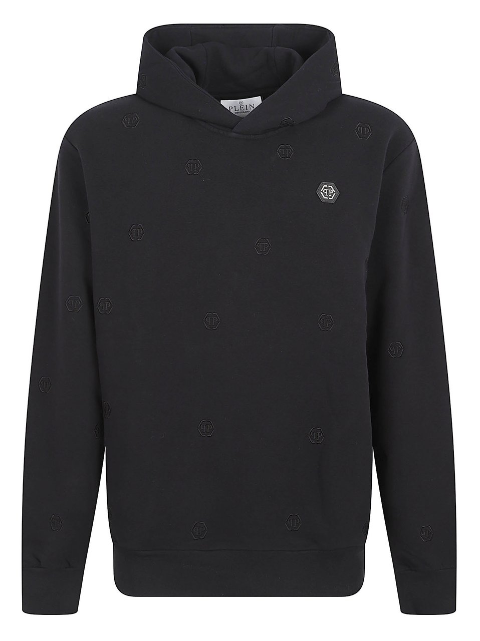 Philipp Plein Relaxed Fit Black Hooded Sweatshirt Zwart