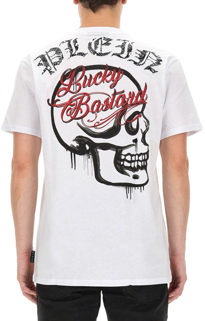 Philipp Plein Regular Fit Cotton T-Shirt Wit