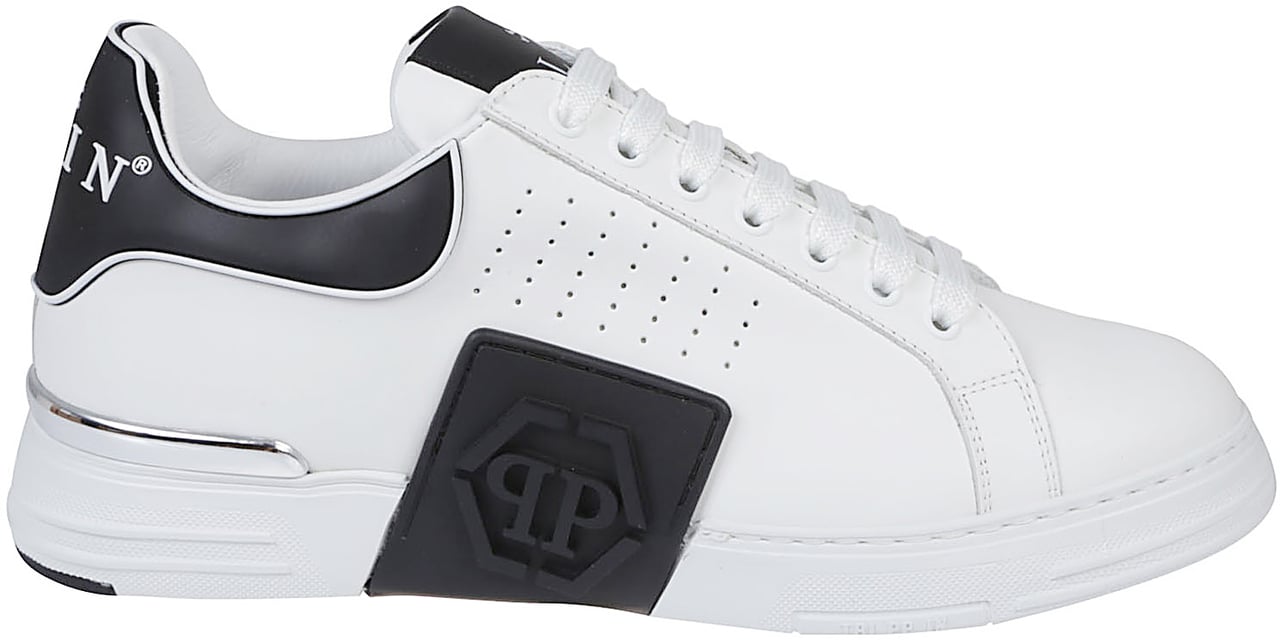 Philipp Plein Hexagon Low Top Sneakers White Wit