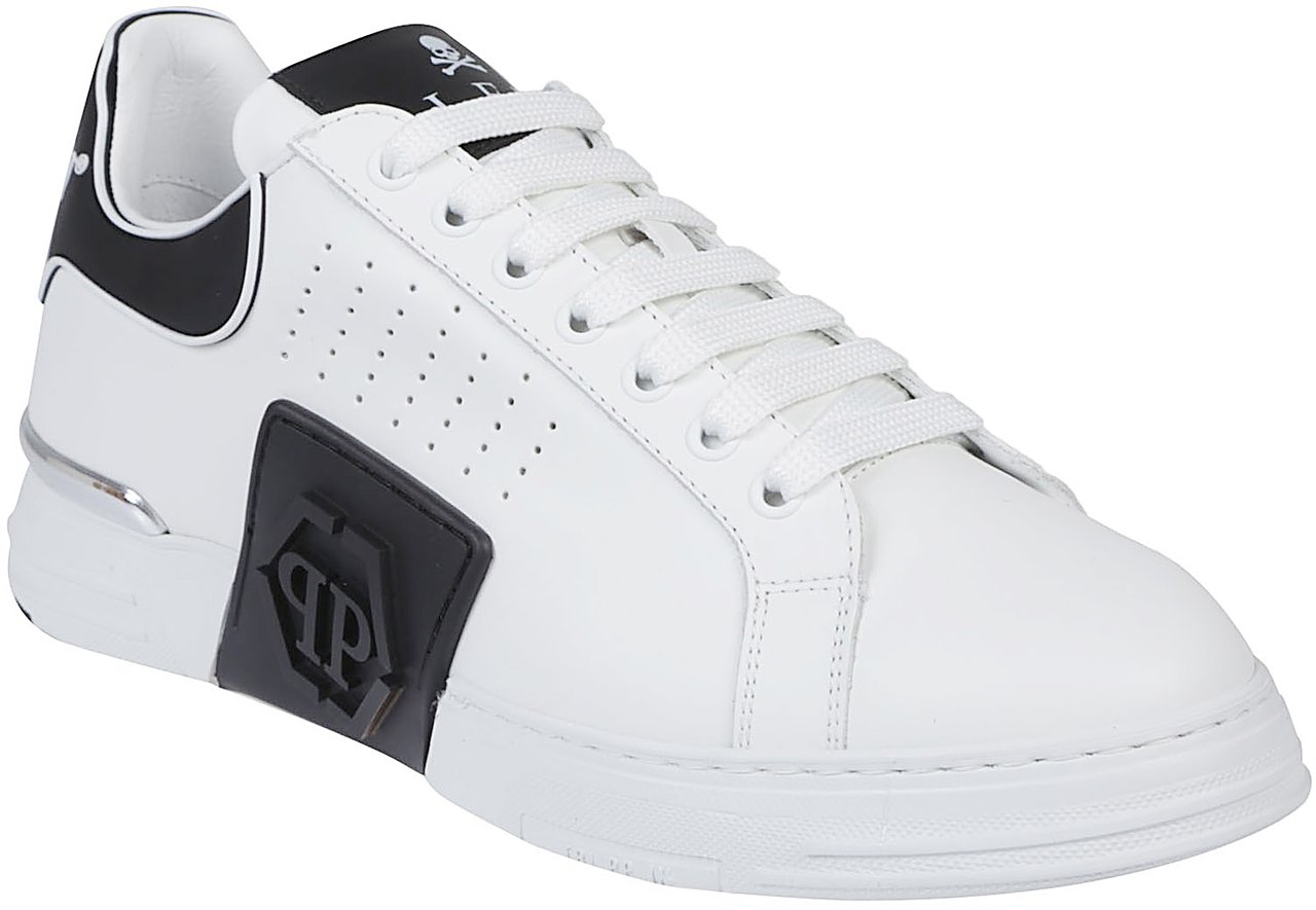 Philipp Plein Hexagon Low Top Sneakers White Wit