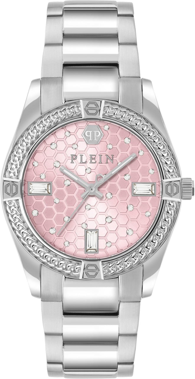 Philipp Plein PW1FA0125 Plein Icon Chain dameshorloge Zilver