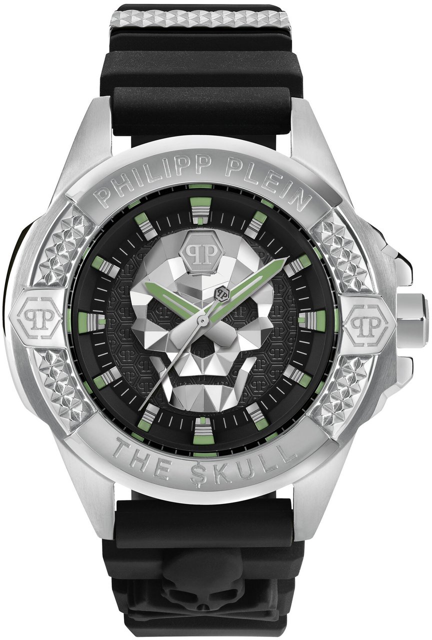 Philipp Plein PWAAA0121 The Skull horloge 44 mm Zwart