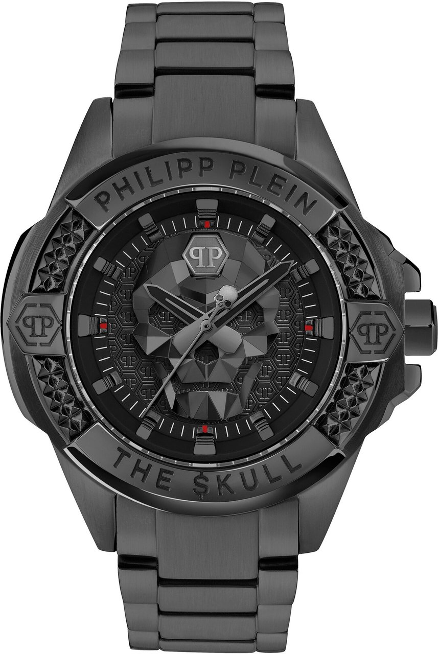 Philipp Plein PWAAA3025 The Skull horloge Zwart