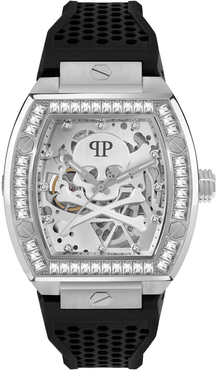 Philipp Plein PWBAA1323 The Skeleton automatisch horloge 44 mm Zilver