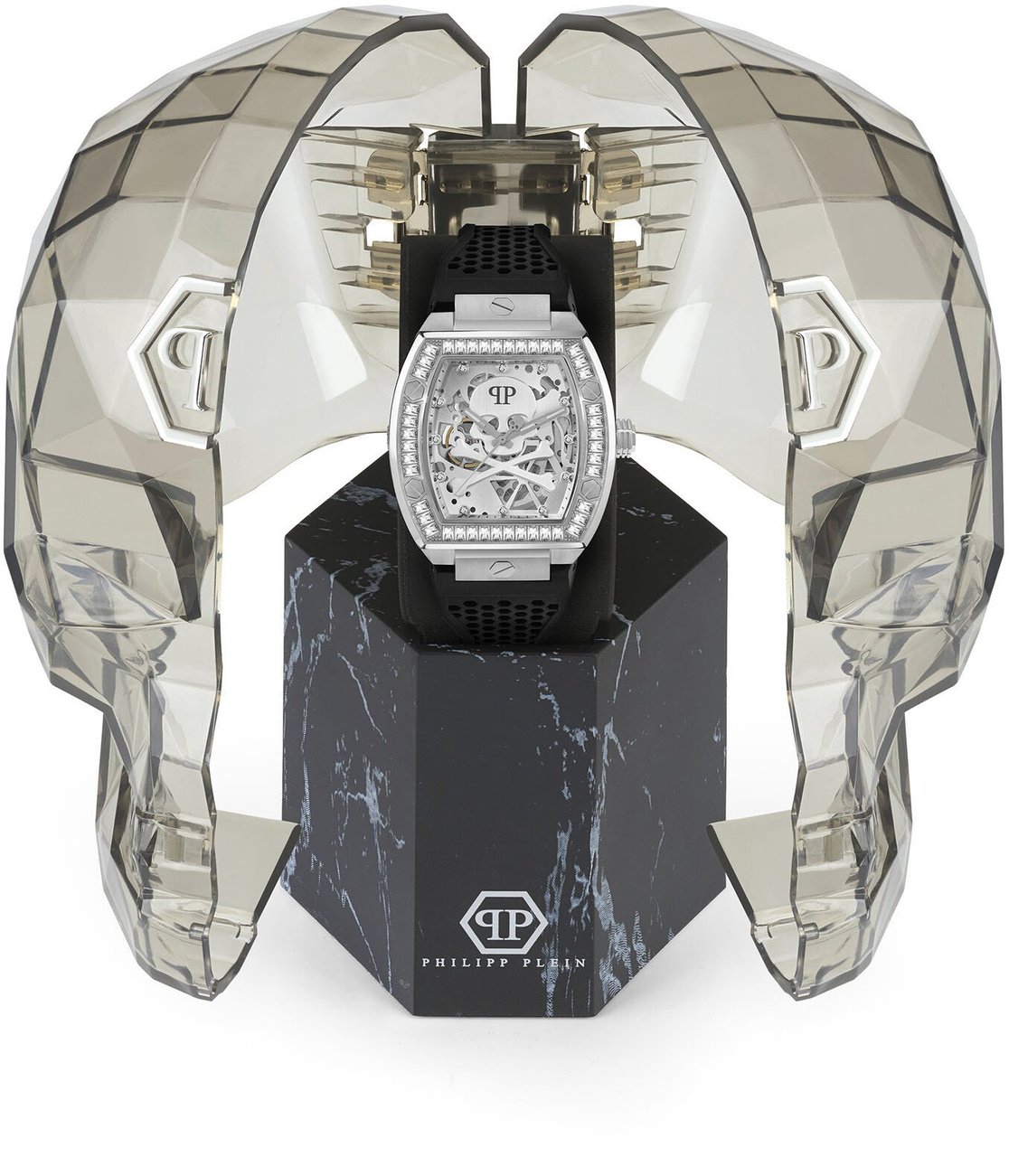 Philipp Plein PWBAA1323 The Skeleton automatisch horloge 44 mm Zilver