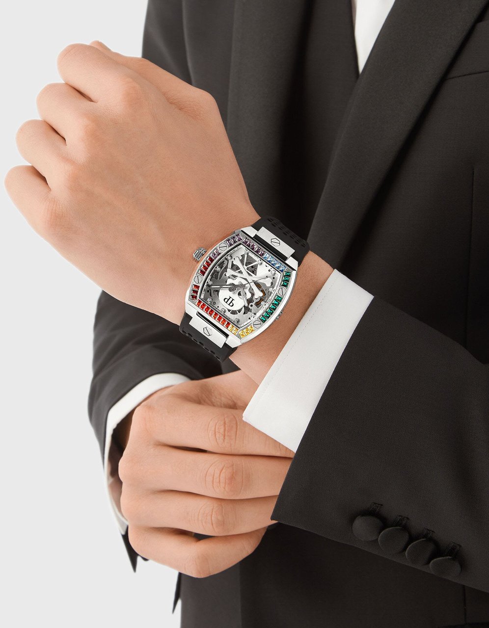 Philipp Plein PWBAA1423 The Skeleton automatisch horloge 44 mm Zilver