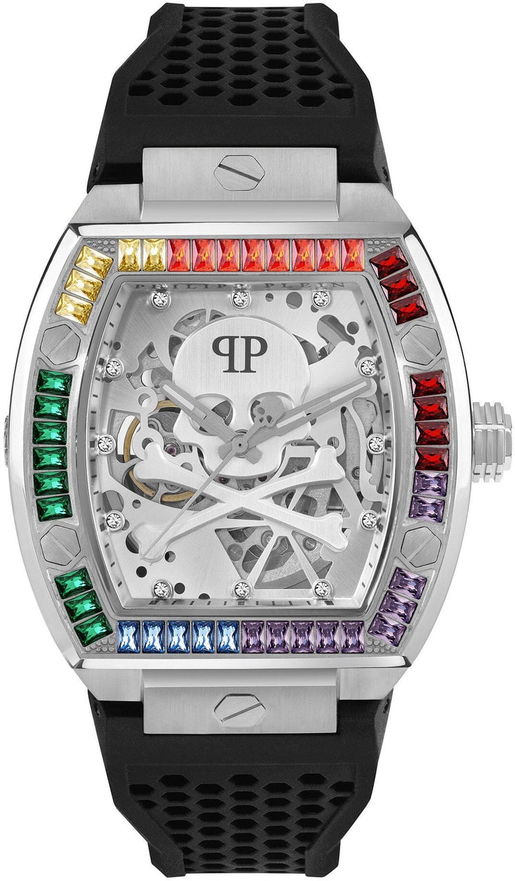 Philipp Plein PWBAA1423 The Skeleton automatisch horloge 44 mm Zilver