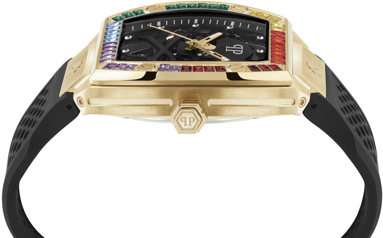 Philipp Plein PWBAA1623 The Skeleton automatisch horloge 44 mm Zwart