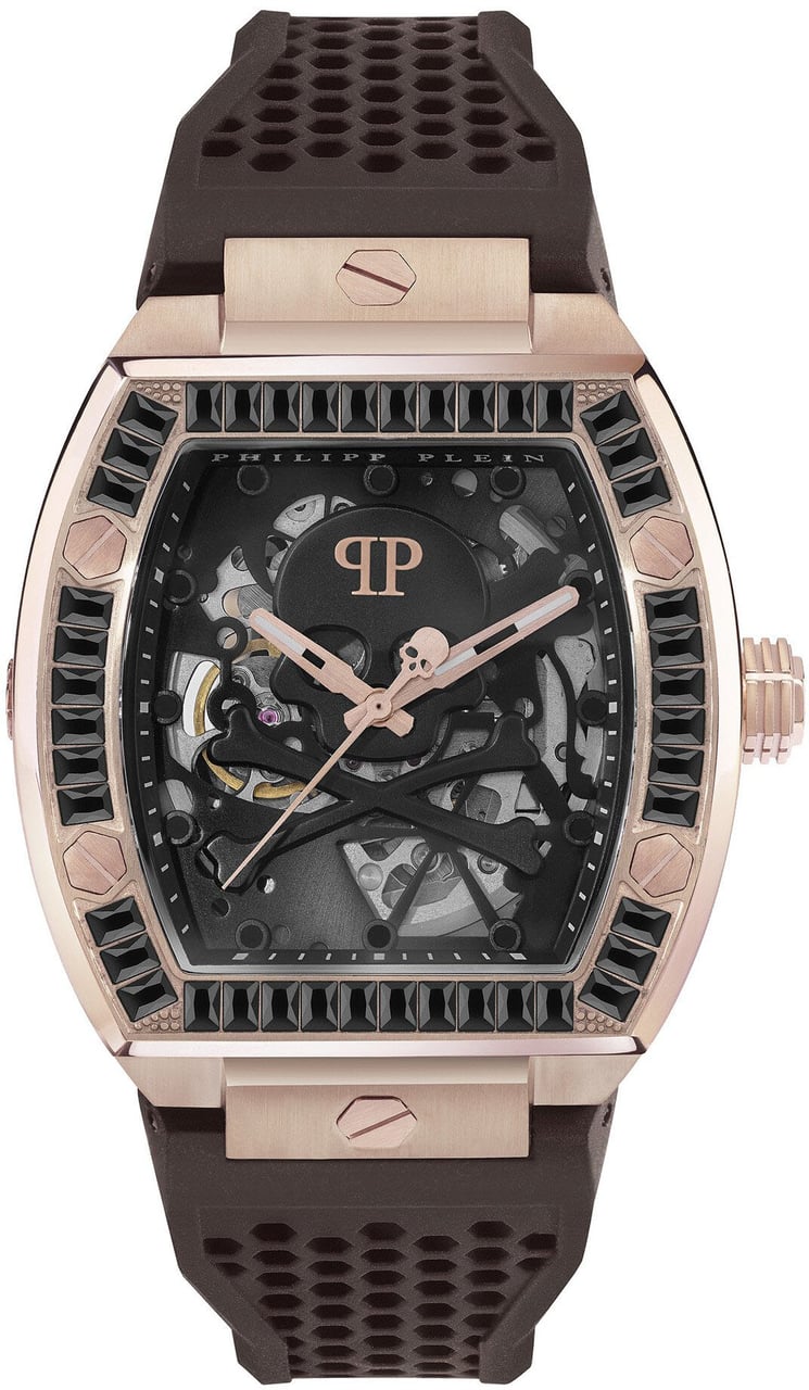Philipp Plein PWBAA1723 The Skeleton automatisch horloge 44 mm Zwart