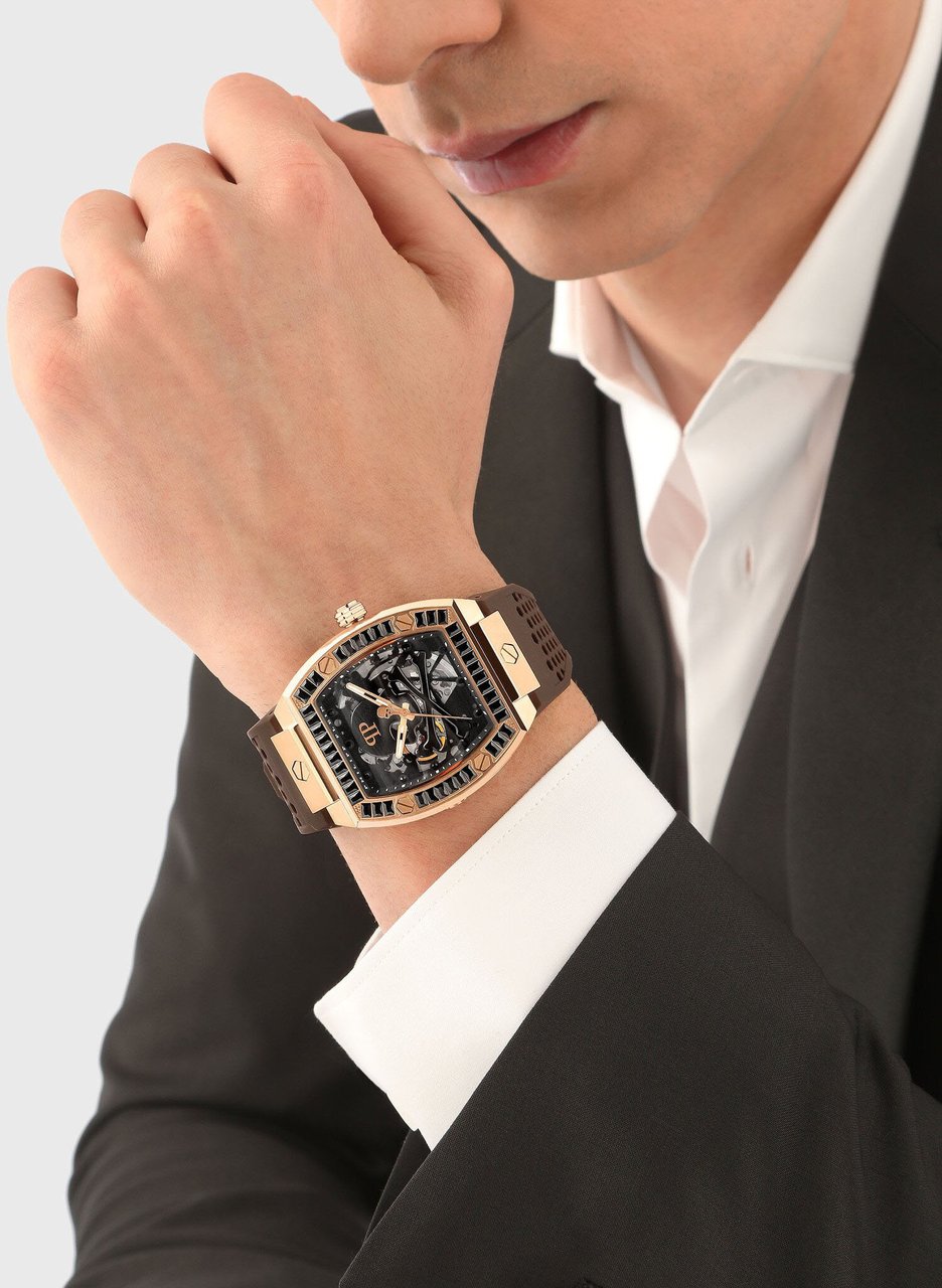 Philipp Plein PWBAA1723 The Skeleton automatisch horloge 44 mm Zwart
