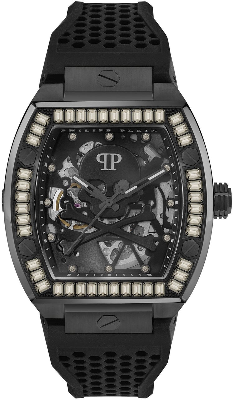 Philipp Plein PWBAA1923 The Skeleton automatisch horloge 44 mm Zwart