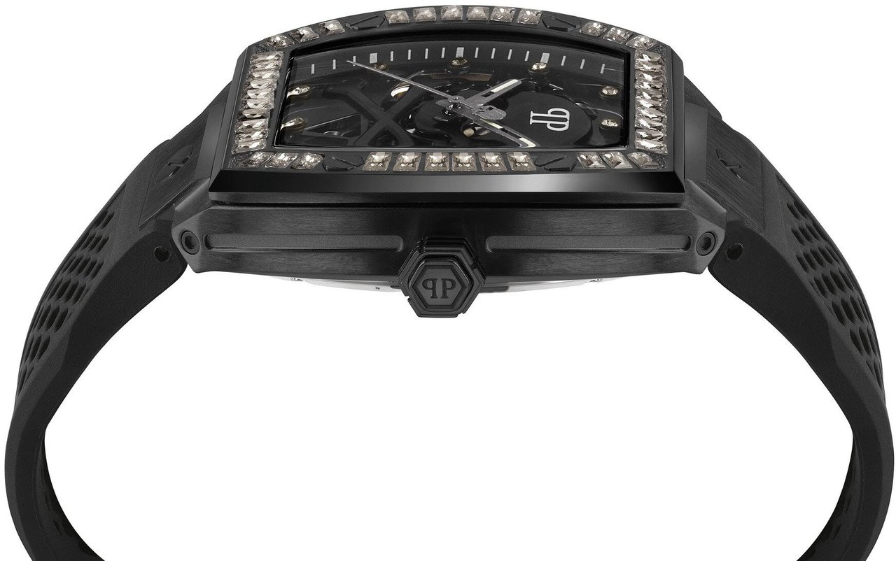 Philipp Plein PWBAA1923 The Skeleton automatisch horloge 44 mm Zwart