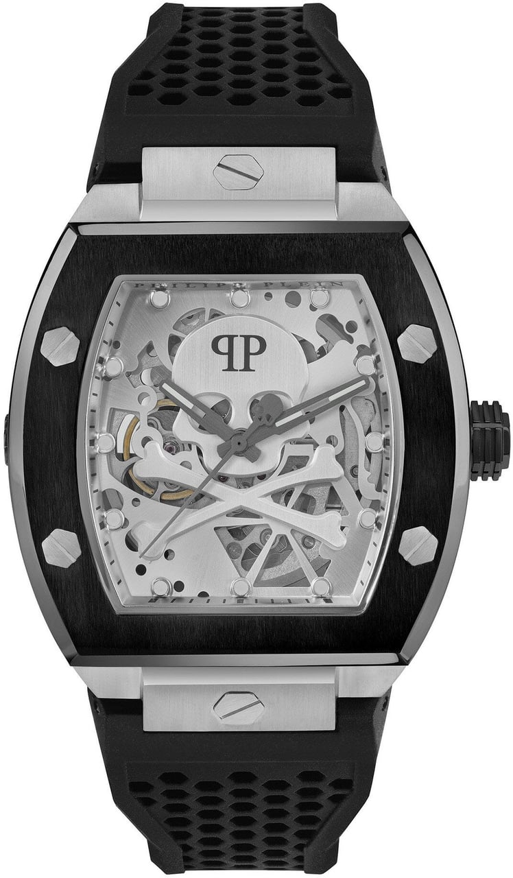 Philipp Plein PWBAA2023 The Skeleton automatisch horloge 44 mm Zilver