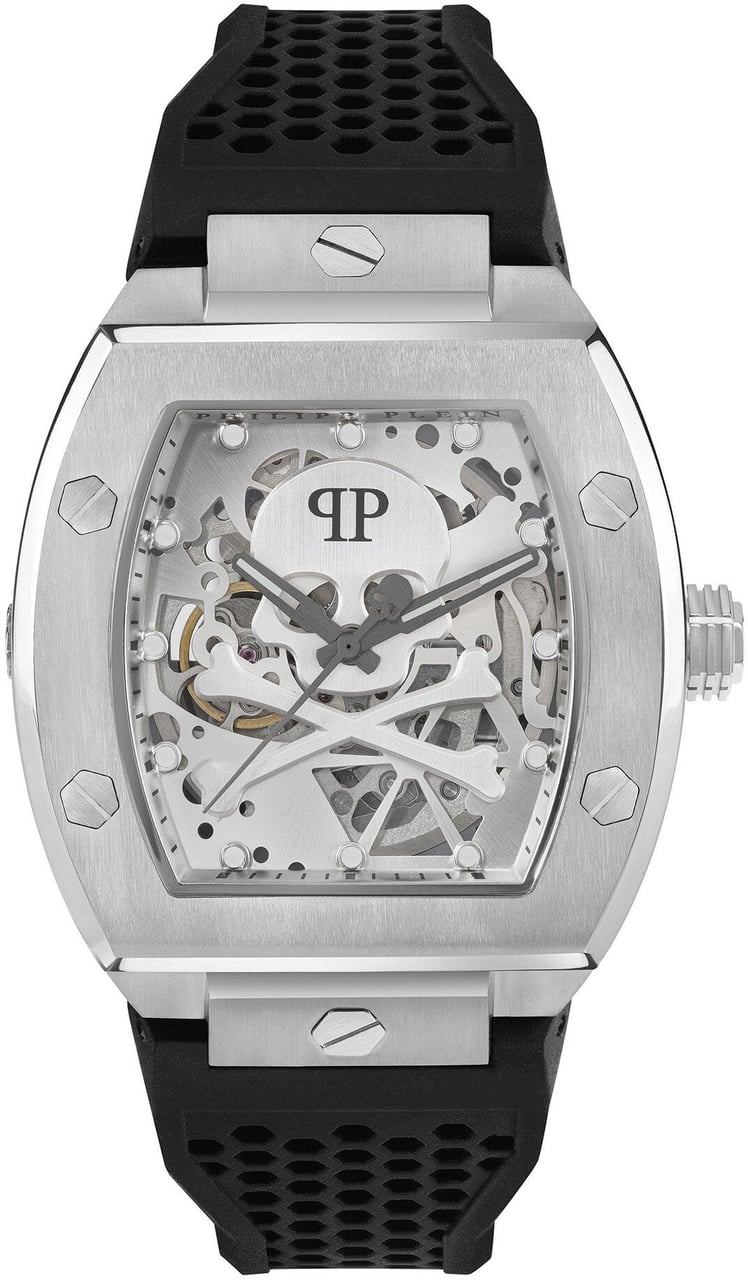 Philipp Plein PWBAA2123 The Skeleton automatisch horloge 44 mm Zilver
