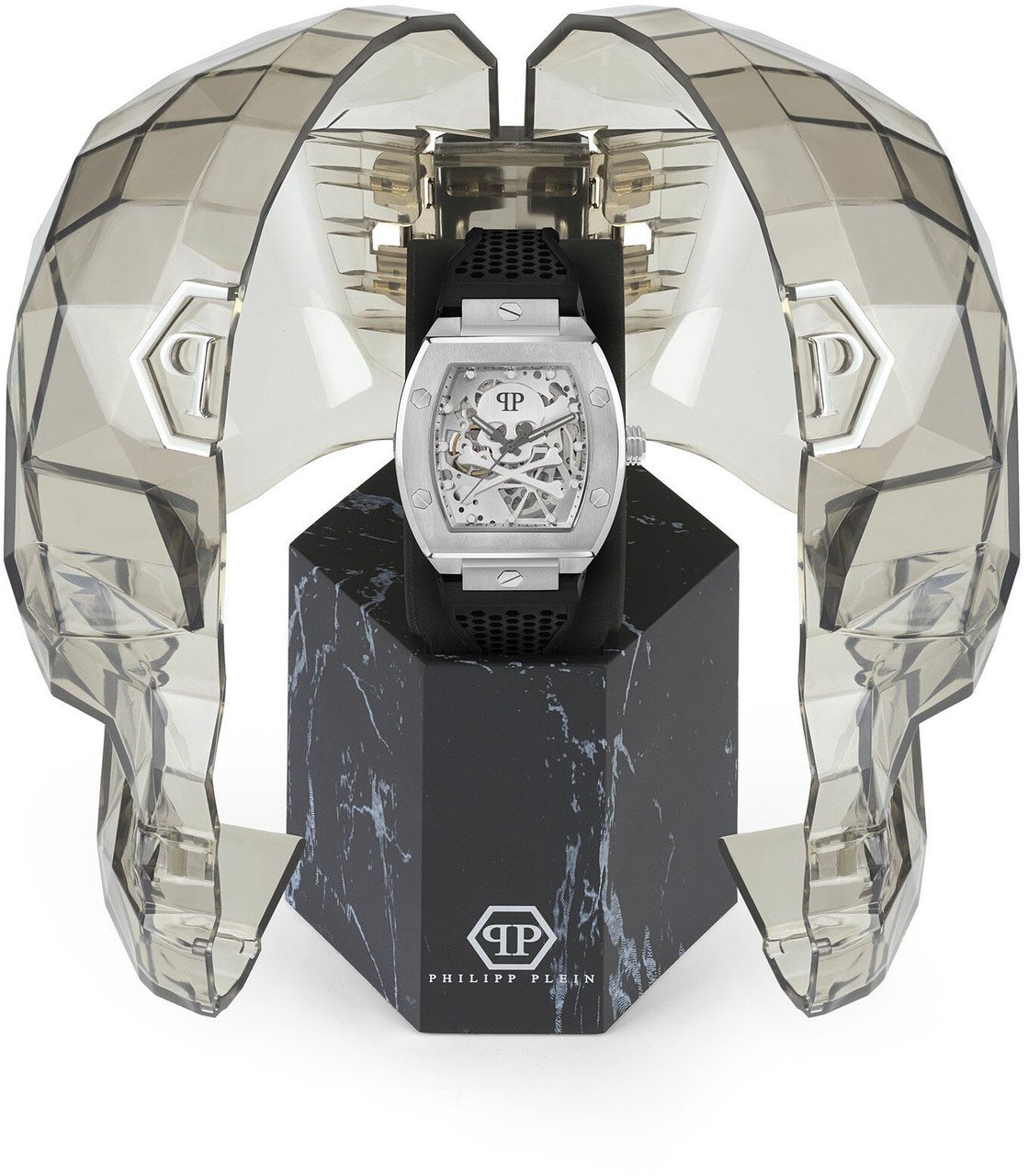 Philipp Plein PWBAA2123 The Skeleton automatisch horloge 44 mm Zilver