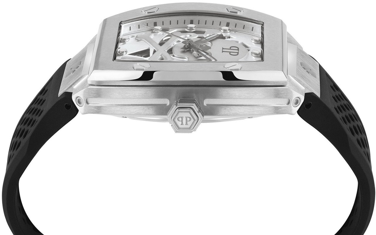 Philipp Plein PWBAA2123 The Skeleton automatisch horloge 44 mm Zilver