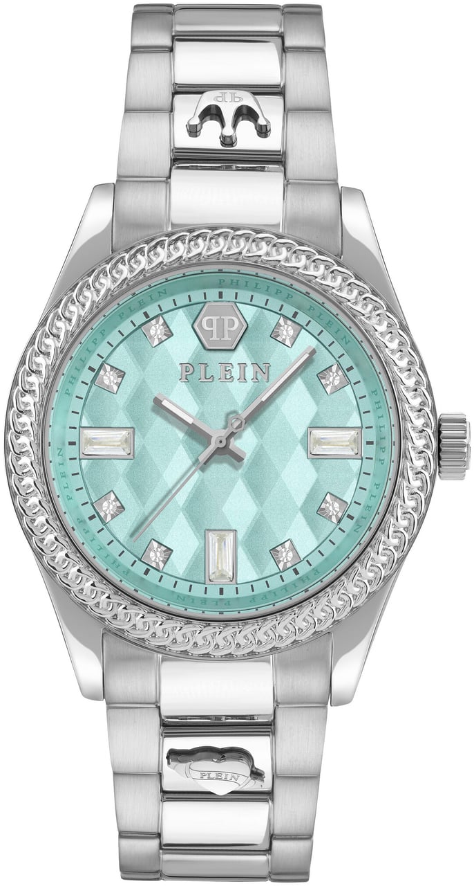 Philipp Plein PWCDA0424 Queen Crystal dameshorloge Blauw