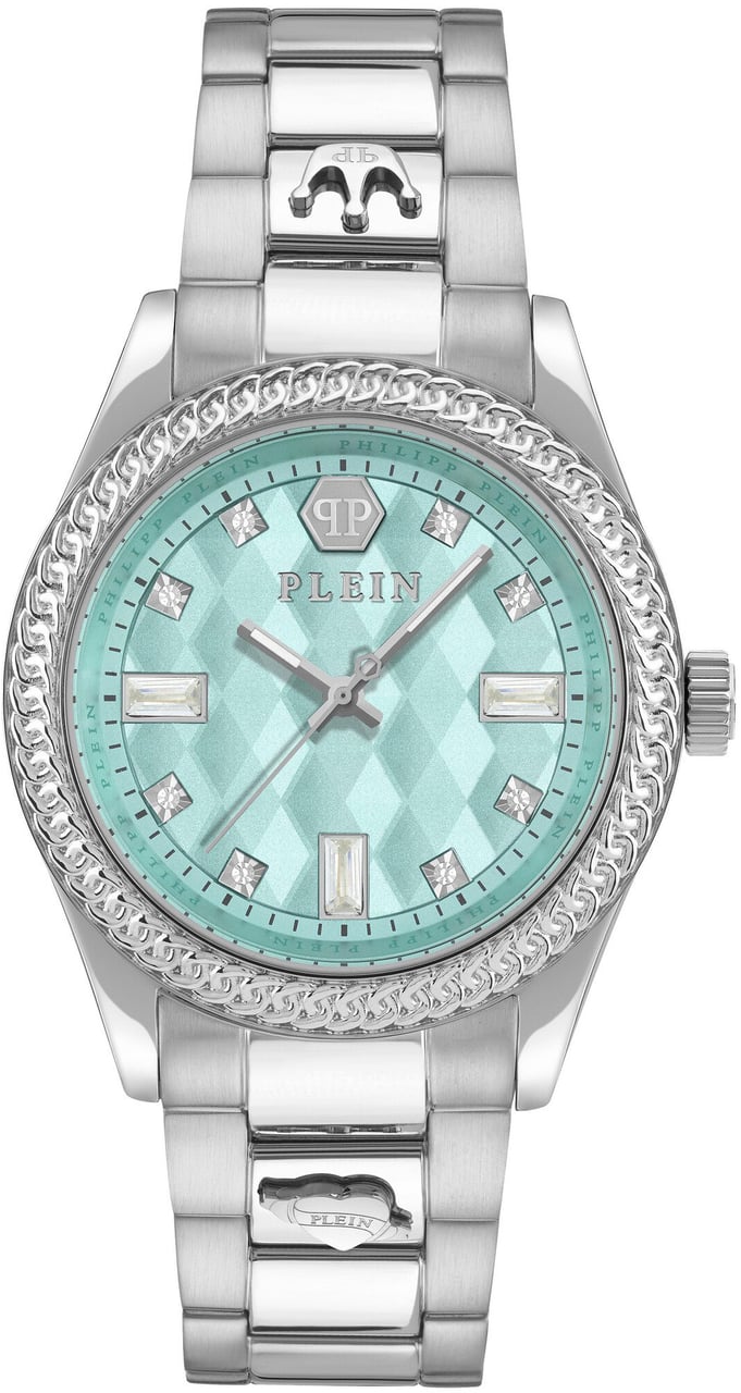 Philipp Plein PWCDA0424 Queen Crystal dameshorloge Blauw