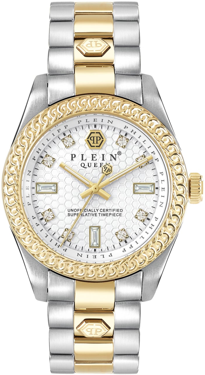 Philipp Plein PWDAA0521 Queen Crystal dameshorloge 36 mm Wit