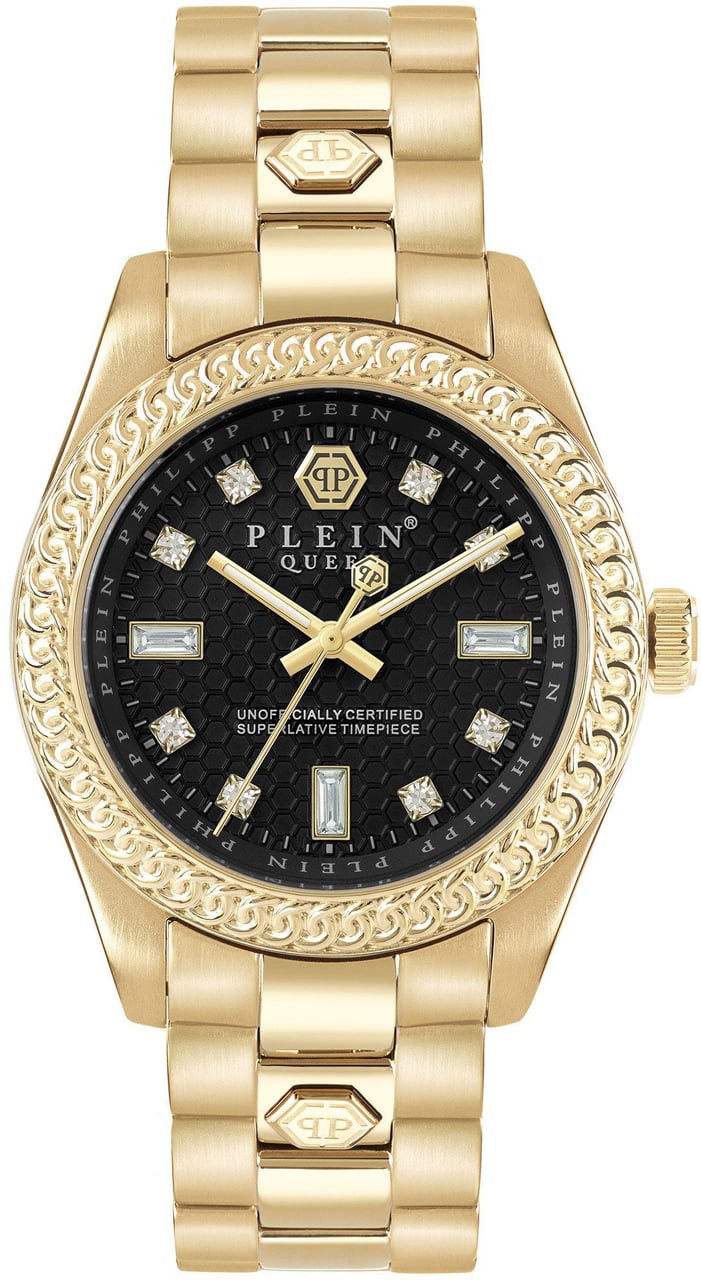 Philipp Plein PWDAA0621 Queen Crystal dameshorloge 36 mm Zwart
