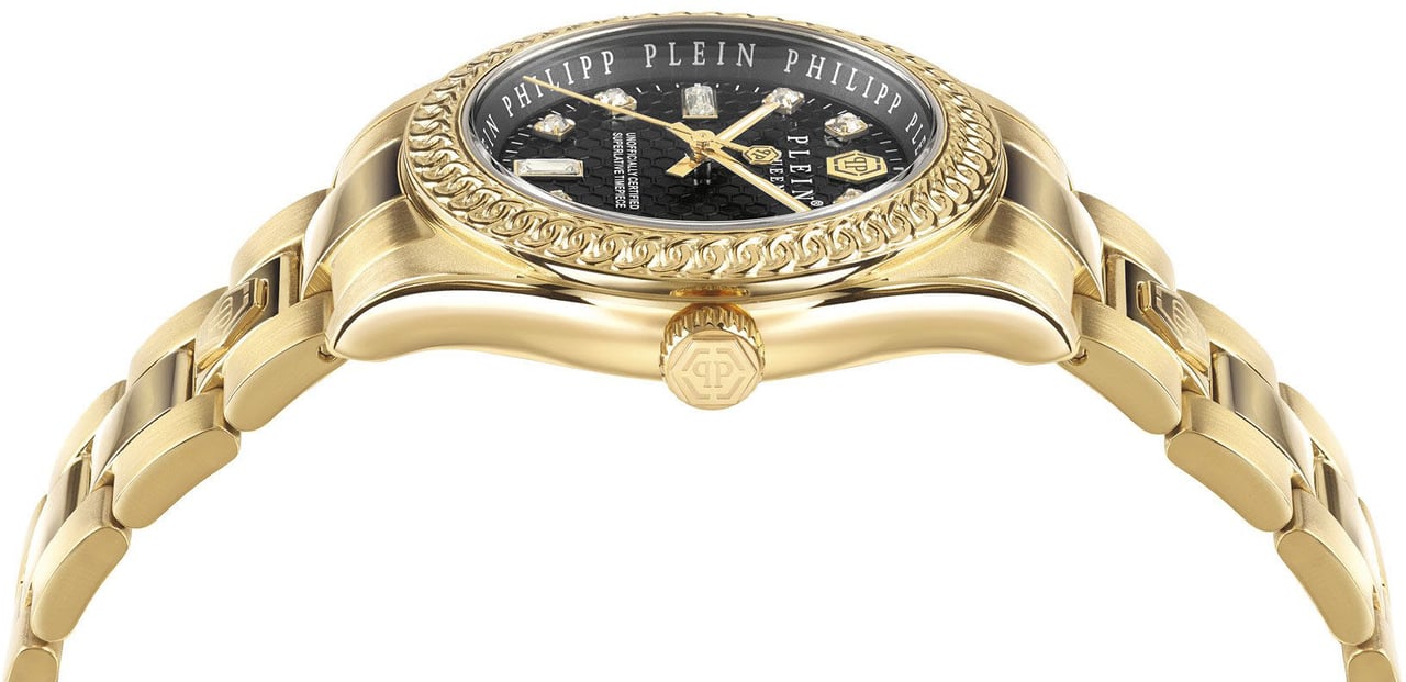 Philipp Plein PWDAA0621 Queen Crystal dameshorloge 36 mm Zwart
