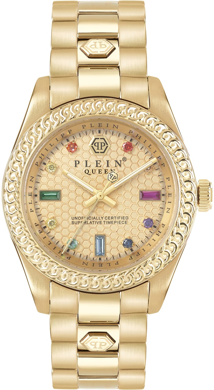 Philipp Plein PWDAA0721 Queen Crystal dameshorloge 36 mm Goud