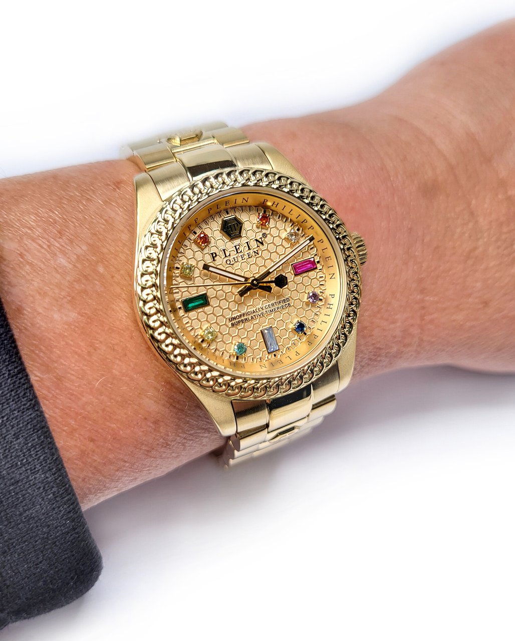 Philipp Plein PWDAA0721 Queen Crystal dameshorloge 36 mm Goud