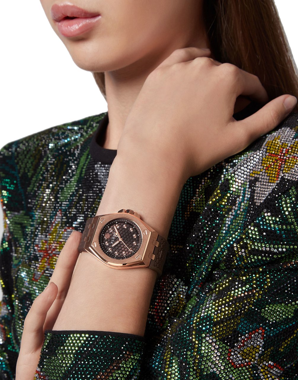 Philipp Plein PWJAA0422 Plein Extreme Lady dameshorloge 38 mm Bruin