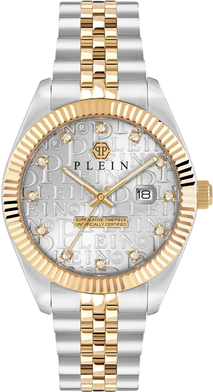 Philipp Plein PWMFA0425 Date Superlative Gent horloge Zilver