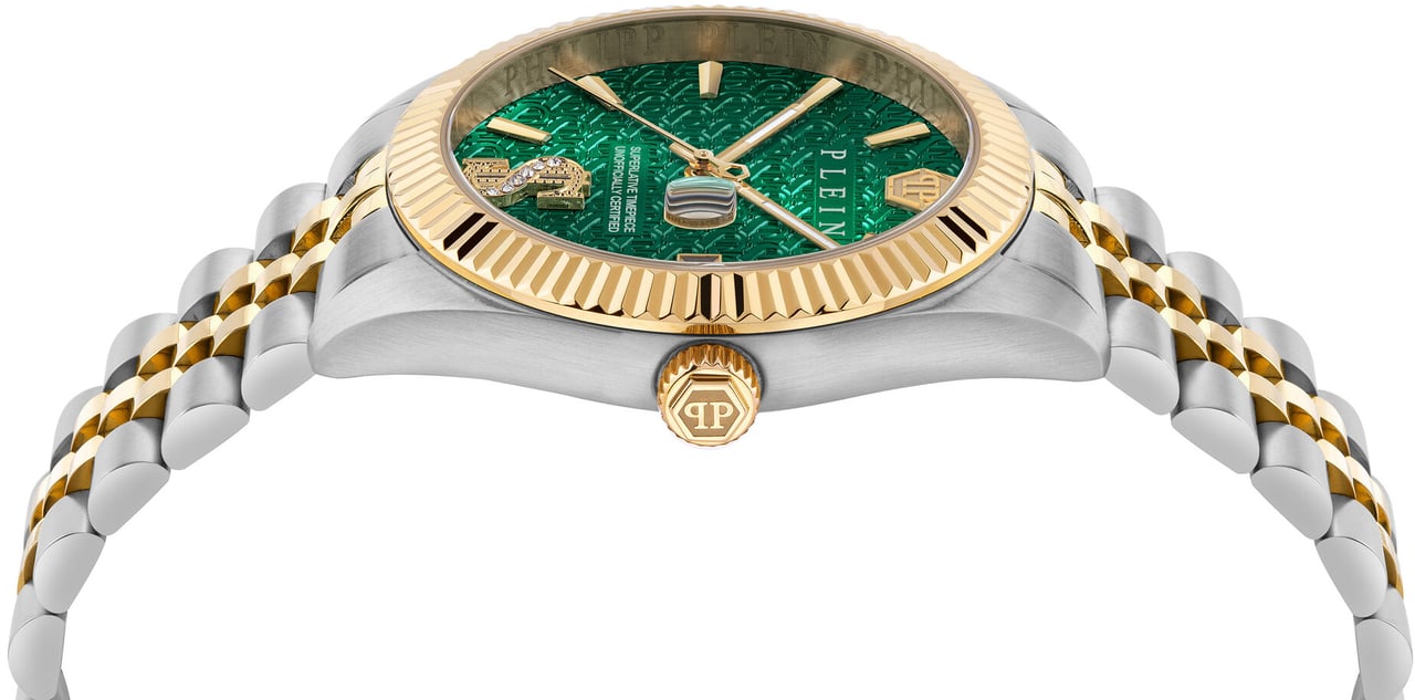 Philipp Plein PWMFA0825 Date Superlative horloge Groen