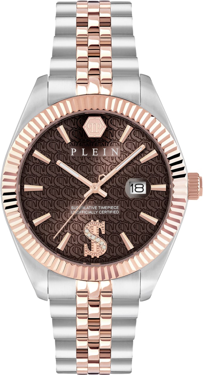 Philipp Plein PWMFA0925 Date Superlative horloge Bruin