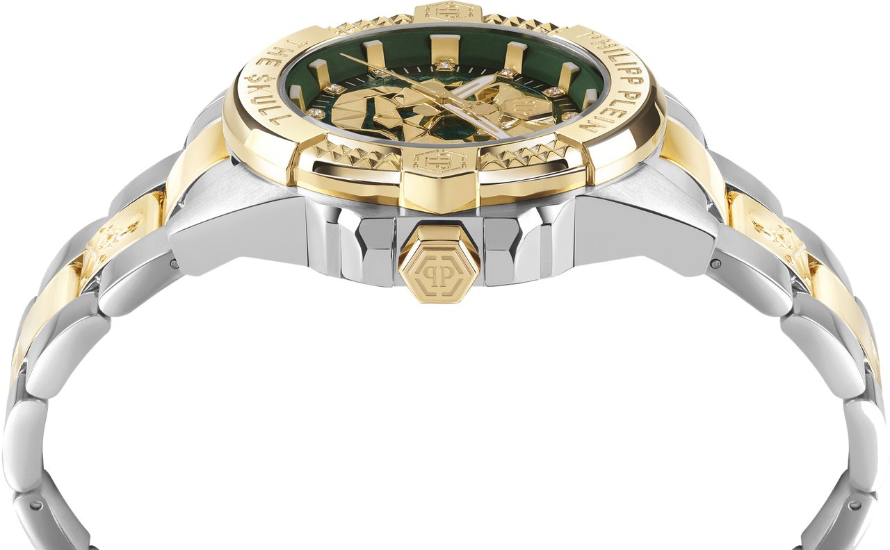Philipp Plein PWNAA0622 The Skull Genderless horloge 41 mm Groen