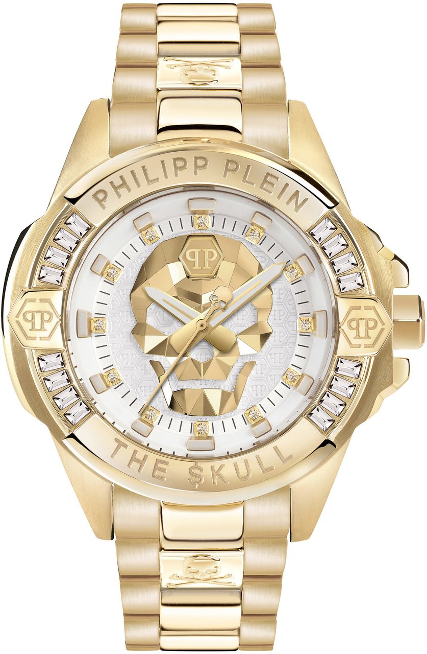 Philipp Plein PWNAA0722 The $kull Genderless horloge 41 mm Wit